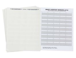 LaserTab Self-Lam Polyester Lbls 1 in H x 1.5 in W White, Clear 23/PK