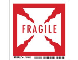 Label, Hzmt, Red on White, 500/Rl, 4" H x 4" W