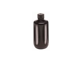 Amber Narrow-mouth HDPE Bottles, 1 L, 6/Pk