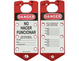 Labeled Group Lockout Hasps, Red, Pack/5