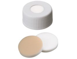 EPA Screw Cap, 24mm, White Polypropylene, Open, Silicone/ PTFE Septa 1000/pk