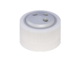 Solvent Delivery Cap, three 1/4"-28 ports, 38-430; 1/ea