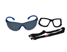 3M™ Solus™ 1000-Series S1102SGAF-KT Foam Strap, Black/Blue, Grey Scotchgard™ Anti-fog Lens, 20 EA/Case