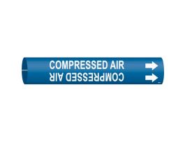 COMPRESSED AIR Pipe Marker, Fits Pipes 4" Dia. Thru 6" Dia.