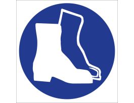 Boots Symbol Labels, 0.75" H x 0.75" W x 0.004" D, Card of 36 Labels, Blue on White