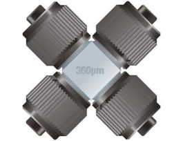 VHP MicroCross Assembly, PEEK/SS, 0.010" ID, 360m OD Tubing, 5/16-24 Coned; 1/EA