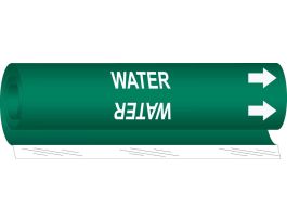 Water Pipe Marker, 8" H x 5" W, Fits Pipes 0.5" Dia. Thru 1.375" Dia.