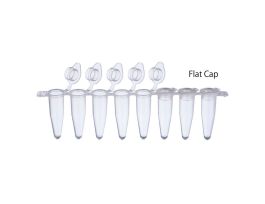 PCR TUBE 8 STRIP FLAT CAP PP NAT 0.2 ML CS