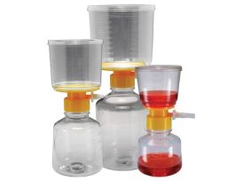 Disposable Bottle Top Aspirator System, SFCA Membrane, 0.22 um, 500mL, Sterile; 12/CS
