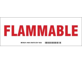 Flammable Sign, 7" H x 10" W x 0.035" D, Aluminum