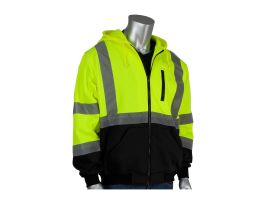 Class 3 Zip Front Hoodie, Black Bottom, Water Repellent