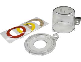 Clear Push Button Lockout, Large Base + Medium Cover, Button 30 mm