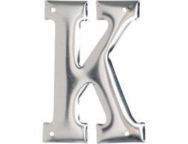 1600 Series Permanent Aluminum Embossed Number and Letter Labels 3 in K 10/PK