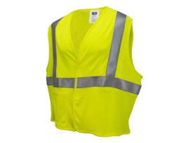 PREM MA FR CL2 MESH SAFETY VEST-GRN-2X
