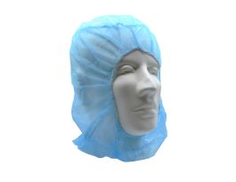 BLUE POLYPROPYLENE HOOD, BOUFFANT CAP/BEARD COVER COMBO, 100 PER BAG