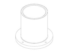 Sound-Proof Enclosure Neck Adapter for Cup Horn used with SFX250, SFX550, 250, 350 & 450 Sonifiers