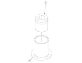 Sound-Proof Enclosure Neck Adapter for Cup Horn used with SFX150, SLP Sonifiers 
