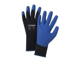PosiGrip, Black Nylon Knit Shell, Blue Air Injected PVC Palm , LG