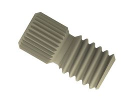 Tubing End Fitting, Type S/P, 1/16"OD tubing, 6-40 UNF(M), PEEK; 10/pk