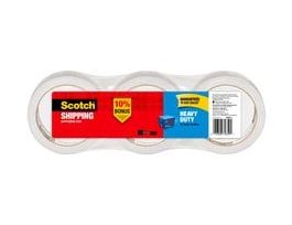 Scotch® Heavy Duty Shipping Packaging Tape 3850-3, 1.88 in x 54.6 yd. (48 mm x 50 m), 3/Pack