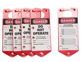 Red Labeled Group Lockout Hasp