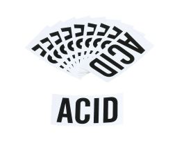 ACID Labels, 2" H x 0.004" D
