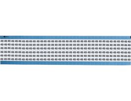 Numerical Wire Markers Permanent Adhesive Vinyl 0.75 in H Legend: 49, 1800 Total