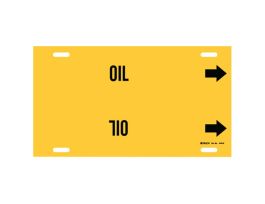 Oil Pipe Marker, 10" H x 32" W, Fits Pipes 10" Dia. Thru 15" Dia.