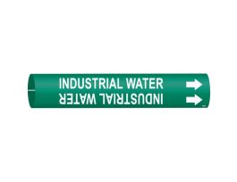 Industrial Water Pipe Marker, 0.875" H x 0.875" W, Fits Pipes 1.5" Dia. Thru 2.375" Dia.