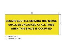 3M™ Diamond Grade™ Safety Sign 3MN216DG, "ESCAPE…OCCUPIED", 10 in x 3 in, 10/Package