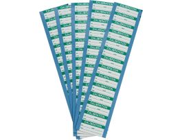 Write-on Labels Value Pack, CALIBRATION, 0.625" H x 1.5" W, Pack of 5 Cards, Green on White