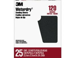 3M™ Wetordry™ Sanding Sheets 88602NA, 9 in x 11 in, 120 grit, 25 sheets/pk, 10 pks/cs