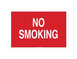 No Smoking Sign, 14" H x 20" W x 0.035" D, Aluminum