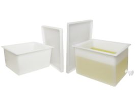 TANK PE RECT W/LID+FCT 15GLN