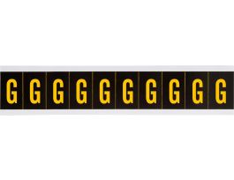 Outdoor Vinyl 2 in Yellow on Black Letters G Card of 10 Labels