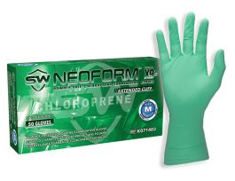 GLOVES NEOFORM X9+ CHLOROPRENE GR LARGE BX