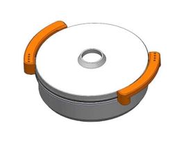 Grinding Container with Handles, Hardened Steel; 650 mL