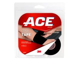 ACE™ Sports Tape, 4-Pack, 207463, 1.5 in x 360 in (10 yd) in (3.81 cm x 9.14 m) Black Tape