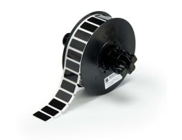 B30 Series Raised Profile Rectangular Labels 0.49 in H x 1.06 in W Black 500/RL