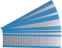 Numerical Wire Markers Perm Adhesive Aluminum Foil 1.5in H Legend: 9, 900 Total