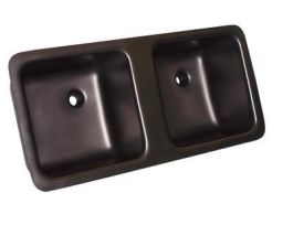 SINKS POLYOLFN 18X15X10 DBL BL.