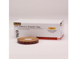 Scotch® ATG Adhesive Transfer Tape 969, Clear, 1/2 in x 18 yd, 5 mil, PN6493, 12 rolls per inner, 6 inners per case