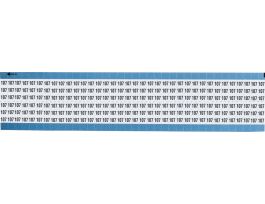 Numerical Wire Markers Perm Adhesive Vinyl 0.75in H Legend: 107, 1250 Total