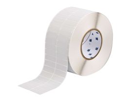 Metallized High Adhesion Polyester Labels 0.5in H x 1.5in W Light Gray 10000/RL