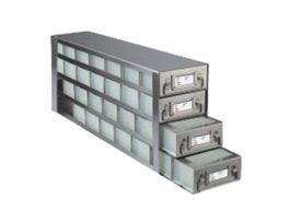 Upright Freezer Drawer Rack for 96 Deep-Well Plates or 1 3/4" Max H Boxes, 7 x 4 Array