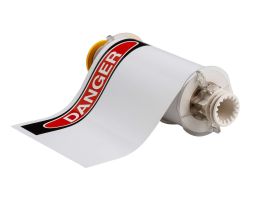 All Weather Permanent Adhesive Vinyl Labels for BBP85 Printer - 7" x 10" OSHA DANGER Header