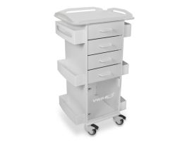 VWR CART PL41 JUMBO STORAGE RAIL TOP WHT