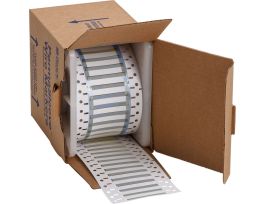 PermaSleeve Heat Shrink Wire and Cable Labels 3/32" Dia for 3" Core Printers - 2" Gray Double-Sided