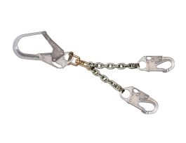 Chain Positioning Assembly, 1 locking rebar hook (2-1/2 in.) w/attached swivel and 2 locking snap hooks, 13 links