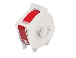 GlobalMark High Performance Polyester Labels 1.125 in W x 100 ft L Red